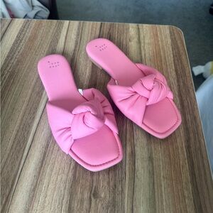 a new day Pink Knotted Slide Sandals